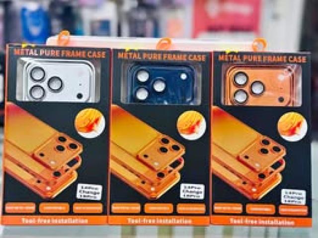 Iphone 14 pro to 17 pro Metal cover available free delivery 9386540