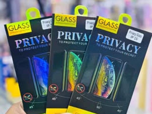 Iphone 15  Privacy screen protector available Free delivery 9386540