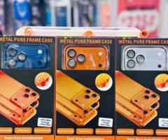 Iphone 14 pro max to 17 Pro Max Metal cover available free delivery 9722280 /7653334 
450/-