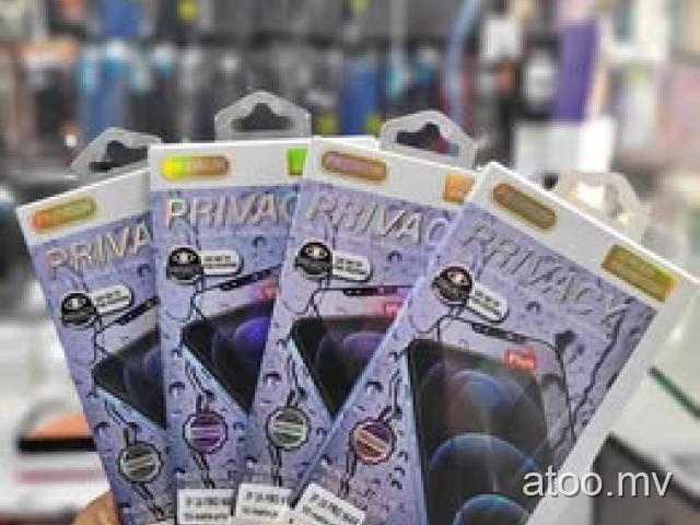 Iphone 16 pro max  matte privacy screen protectors available free delivery 9722280/7653334