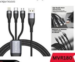3-IN-1 Android Type-C / Micro / IPhone Fast Charging Cable Order For Call-7506655...