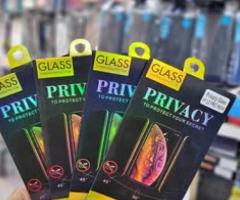 Iphone 12 Pro max privacy screen protector available Free delivery 9722280/7653334
