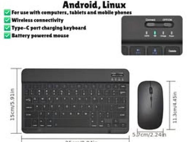 Ultra thin Portable wireless keyboard & mouse combo kit for Windows,Macbook,Linux,Android. 9