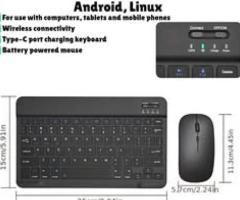 Ultra thin Portable wireless keyboard & mouse combo kit for Windows,Macbook,Linux,Android. 9