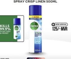 DETTOL ALL-IN ONE ANTIBACTERIAL SPRAY CRISP LINEN 500ML