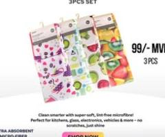 ALL PURPOSE MICROFIBRE CLEANING CLOTH SET 3PCS SET