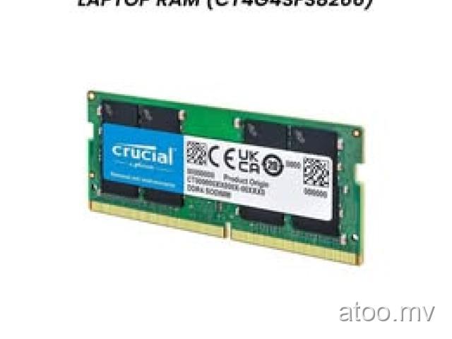 CRUCIAL 4GB DDR4-2666MHZ LAPTOP RAM (CT4G4SFS8266)