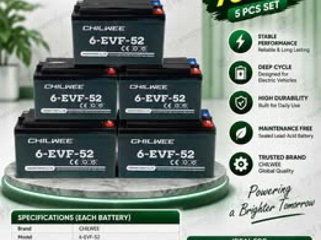 🔋 CHILWEE 12V 52Ah Battery Set