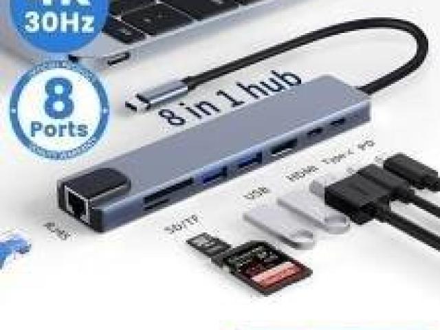 USB-C Type-C Multi-port Hub 8 in