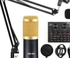 Sound Card with Condenser Microphone Set