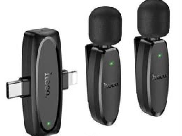 dual-mic wireless microphone clear audio recording