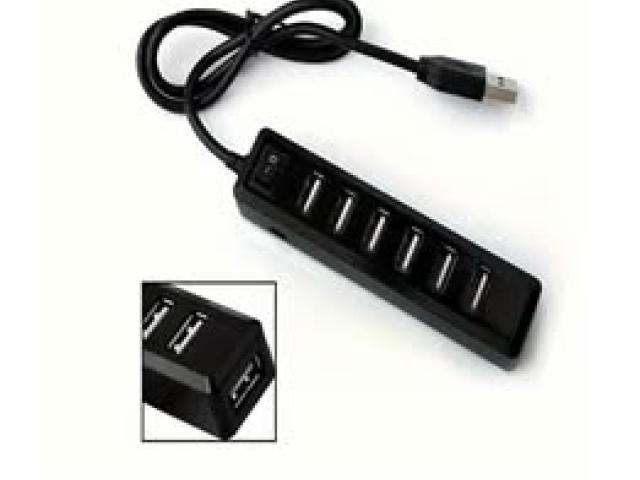 Single switch 7 port USB hub