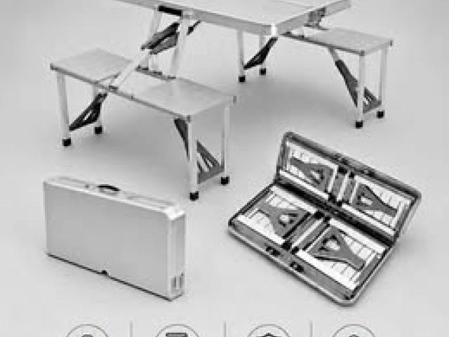 Aluminum Picnic Folding Table With Chair
