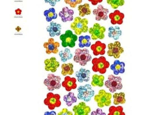 Shiny flower sticker sheets (10 sheets