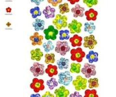 Shiny flower sticker sheets (10 sheets