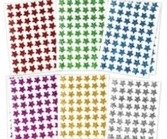 6 color star sticker sheets pack