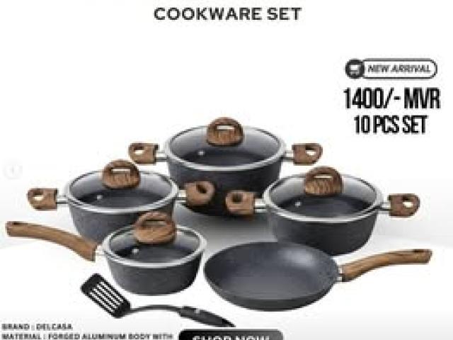 DELCASA MIDNIGHT CHEF 10PCS COOKWARE SET