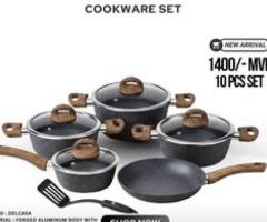 DELCASA MIDNIGHT CHEF 10PCS COOKWARE SET