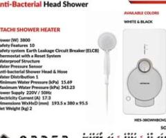 Hitachi shower heater with anti-bacterial head