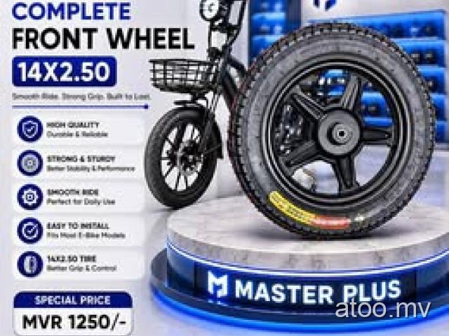 E-BIKE COMPLETE FRONT WHEEL 14×2.50