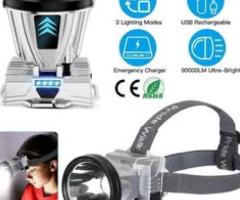 RECHARGEABLE HEADLIGHT 3 MODES USB TYPE-C