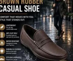 Premium Quality Rubber Casual Brown Shoe
