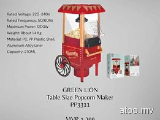 GREEN LION Table Size Popcorn Maker