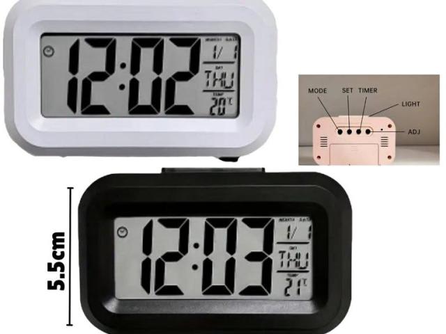 Alarm clock with LED backlight