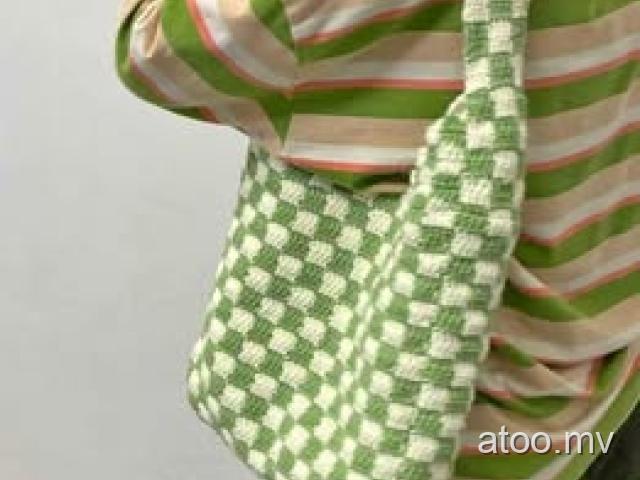Crochet Checkered Bag