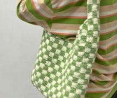 Crochet Checkered Bag