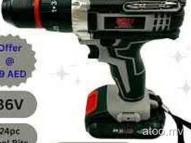 BOSS 36VF LITHIUM ELECTRIC DRILL CORDLESS DRILL (  WITH 2 BATTERY )/New Free Delivery :9445252