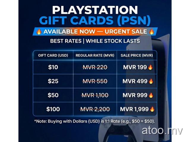 2026 PlayStation Gift Cards US (PSN) INSTANT DELIVERY!