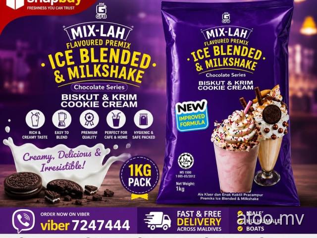 Cookie Cream Ice Blended & Milkshake Premix 1kg | Chocolate Series | 7247444