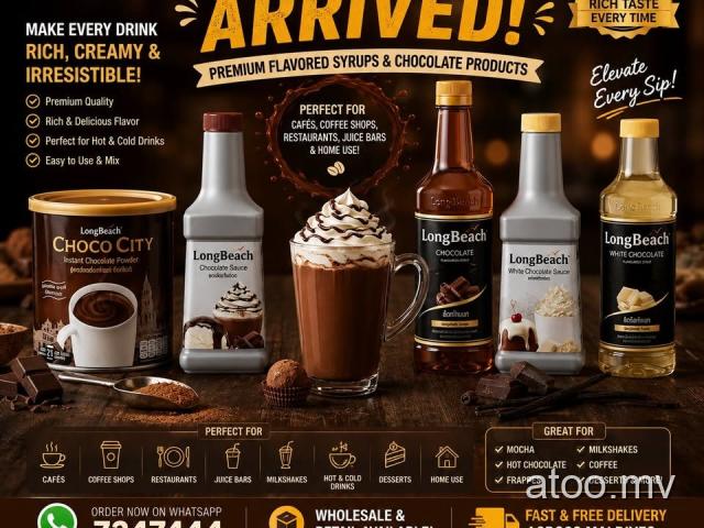 NEW STOCK ARRIVED! | LONGBEACH FLAVORED SYRUPS CALL FOR DELIVERY 7247444