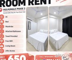 Daily Room rent hulhumale phase2/ 650/-