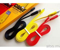 Remax 2.4A Flat fast speed quick charging data cable for iPhone 1M