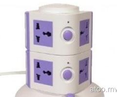 Sockets vertical secure with USB Port.
