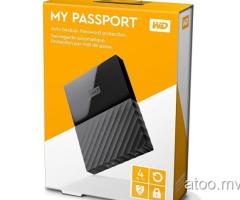 WD My Passport 4TB 2.5 USB 3.0 Portable External Hard Drive