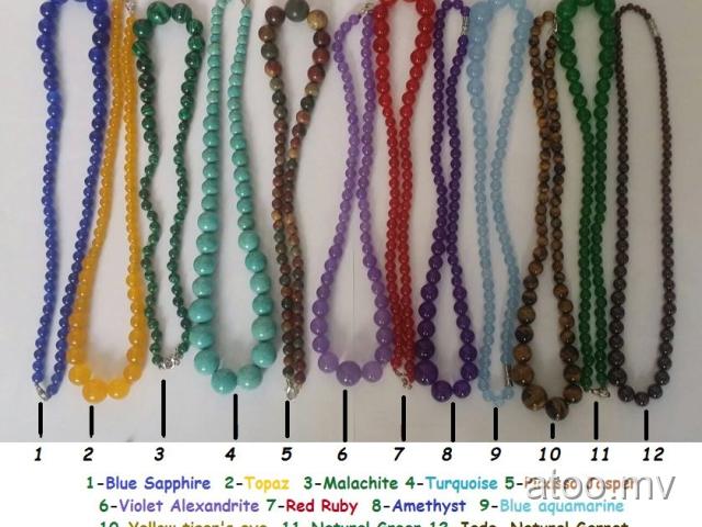 Multicolor gemstone necklaces