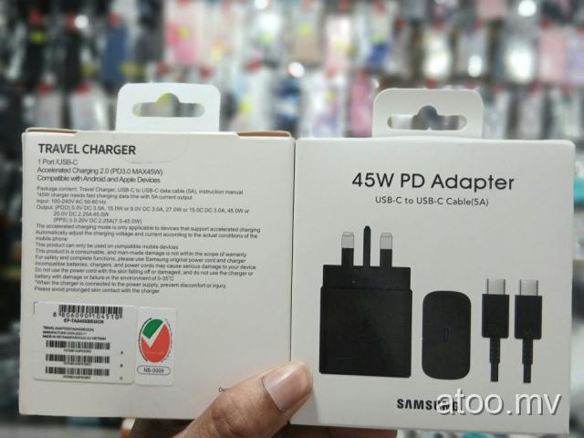 Samsung 45W Super Fast Charger Type-C To -C Free Delivery 9992968