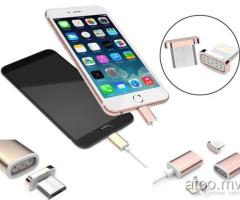 USB Metal Magnetic Data Cable, 2 in 1 for iOS & Android Systems