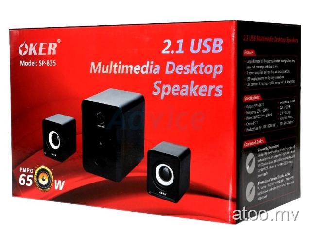 OKER USB Multimedia Speaker Micro 2.1 650W SP-835