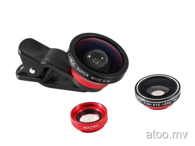 Lieqi LQ-003 Universal mobile phone lens kit (wide angle, fisheye, macro)