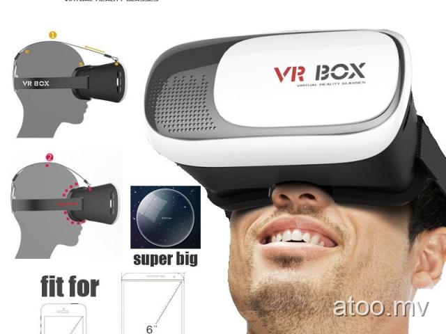 VR Box virtual reality viewer headset for mobile phones with wireless controlle