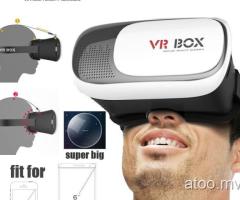 VR Box virtual reality viewer headset for mobile phones with wireless controlle