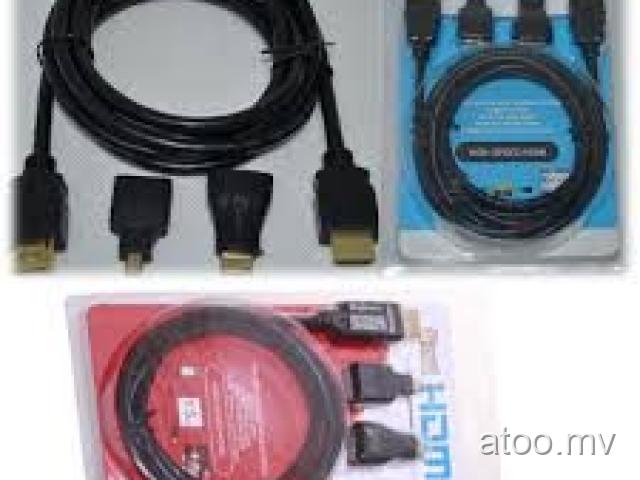 3 in 1 HDTV Cable (FULL HD) ,Rf150/- Call..7741753