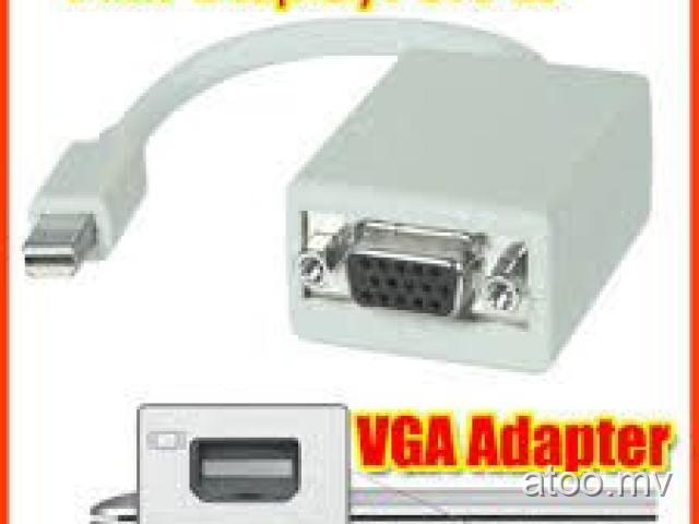 Mini DisplayPort Display Port DP to VGA Cable Converter Adapter for Mac PC HDTV