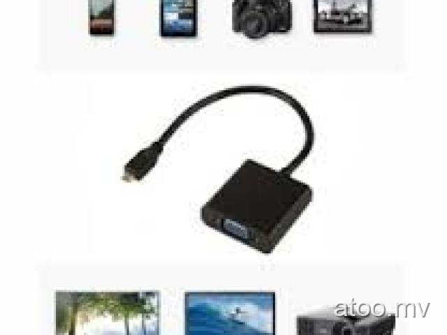HDE Micro HDMI Male to VGA Female Video Converter Adapter Cable