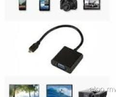 HDE Micro HDMI Male to VGA Female Video Converter Adapter Cable