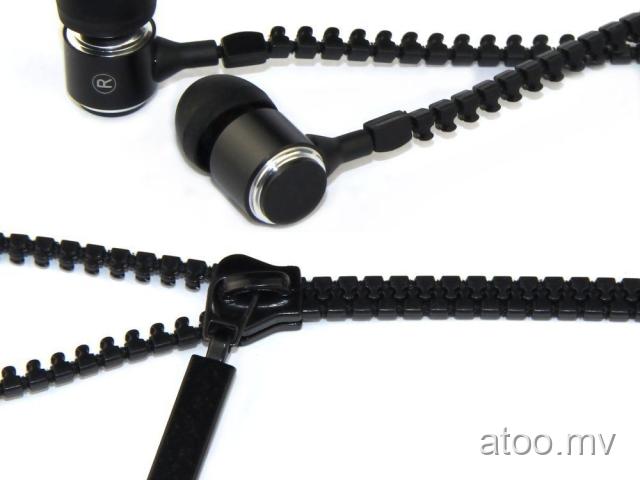 Zipper Headset Universal Stereo 3.5mm in-Ear Earphone Earbuds Headphone with Mic